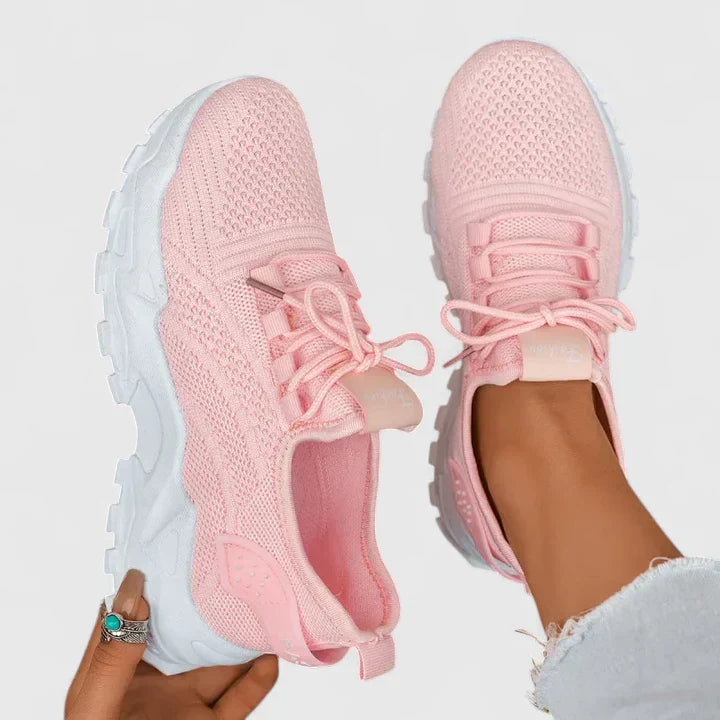 Opal | Women's Knit Walking Shoes Cream White Sole