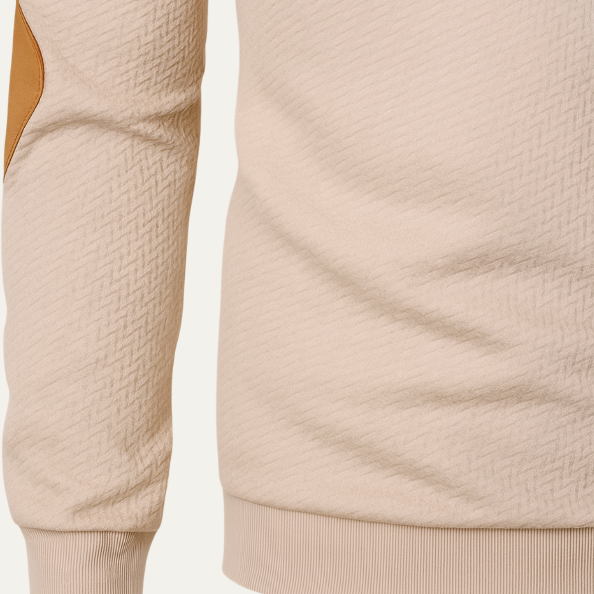 Demi | Men's Quarter Zip Sweater Navy Elbow Patch