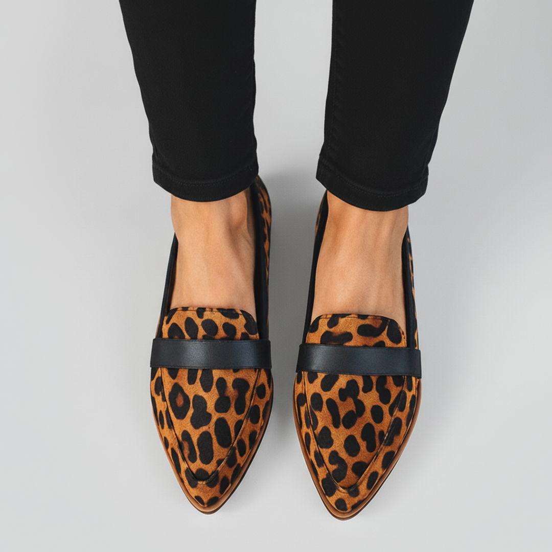 Lola | Women's Pointed Toe Loafer Slip On Black Suede