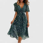 Dama Washington Rue women's floral midi dress short sleeve pink - view 3