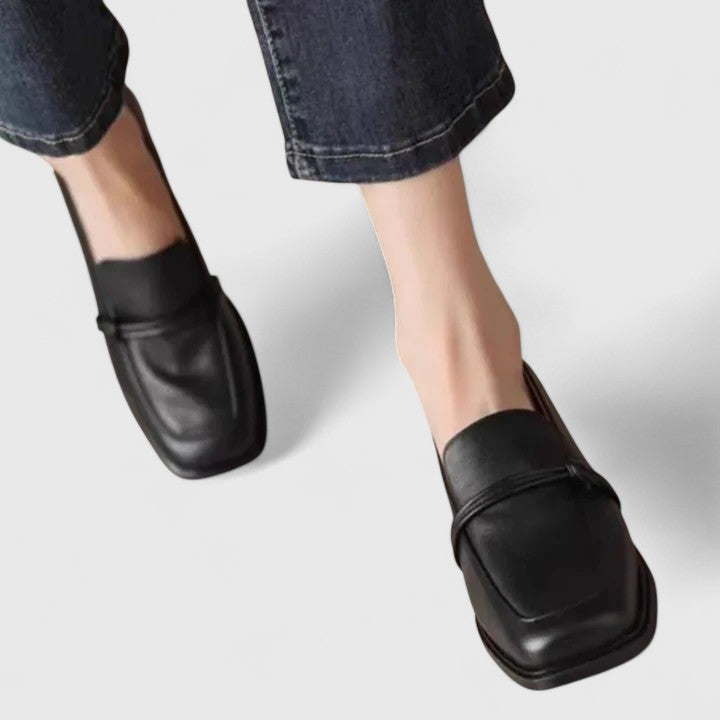 Sable | Women's Black Loafer Slip On Shoes Comfort Casual