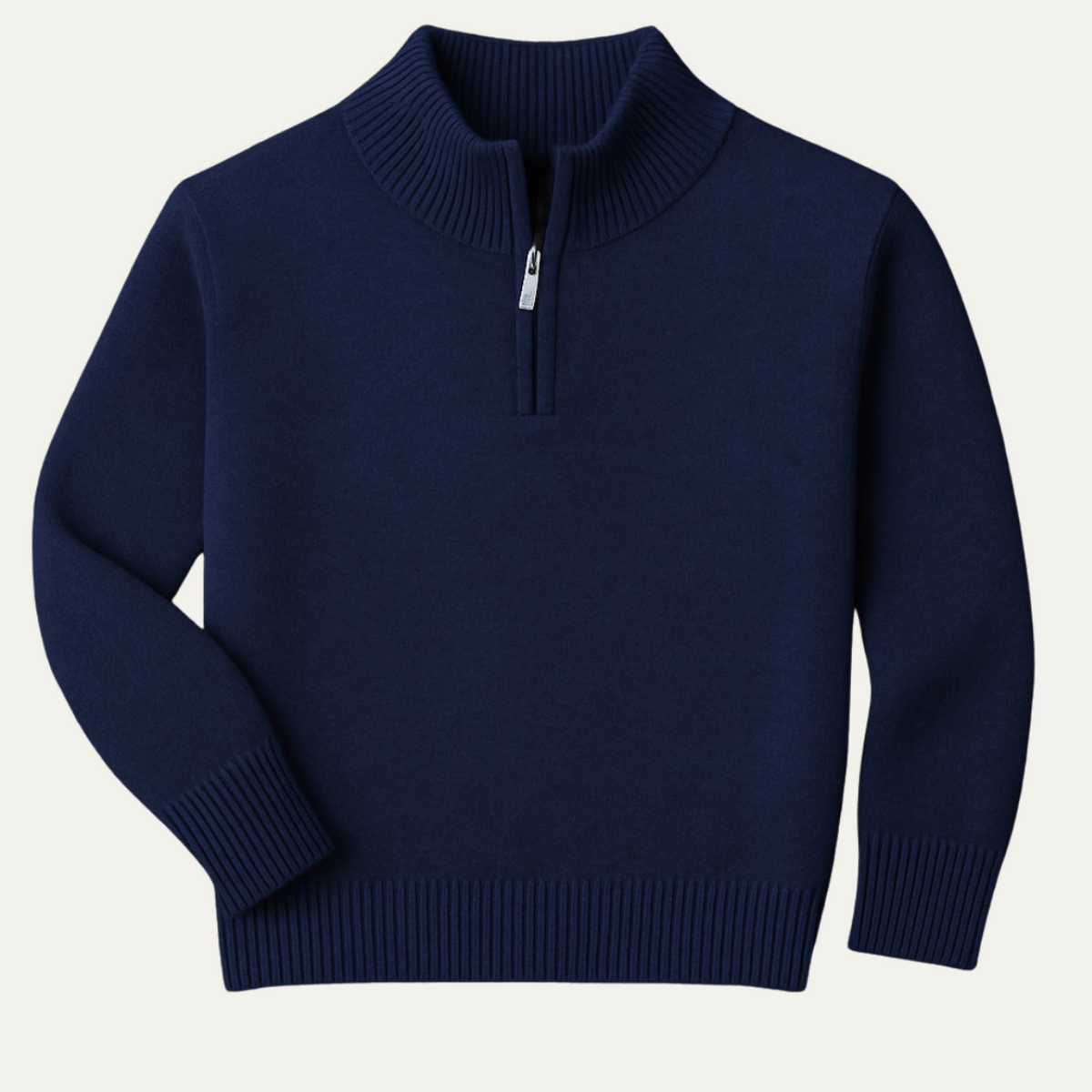 Dama Washington Bram men's quarter zip sweater brown camel crew neck - view 4