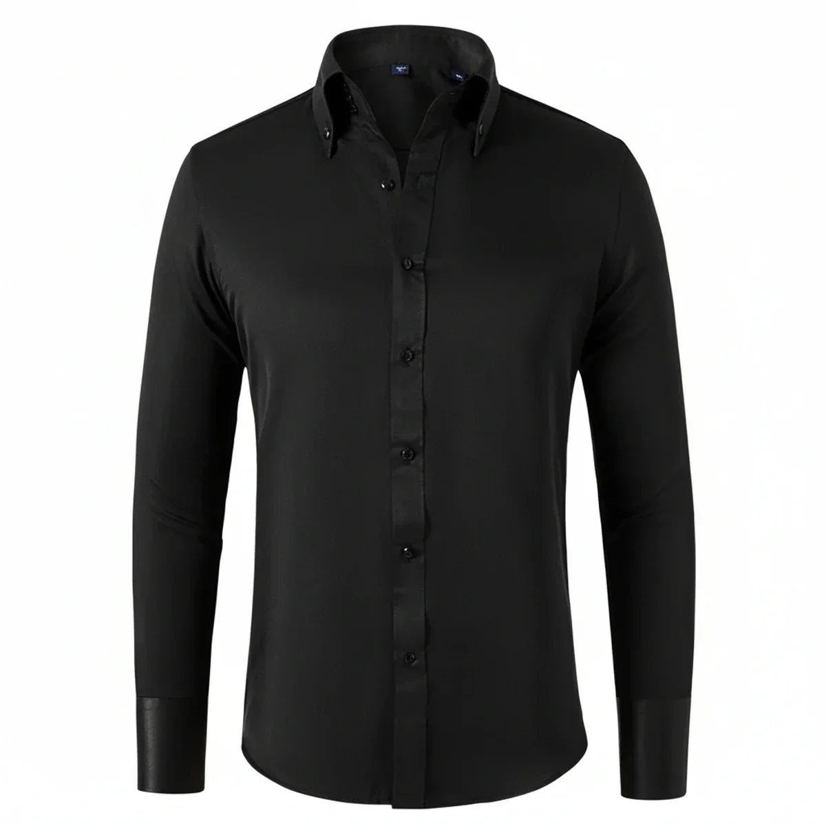 Rowan | Men's Button Up Dress Shirt Black Long Sleeve