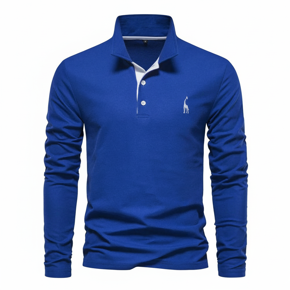 Axel | Men's Long Sleeve Polo Shirt Red