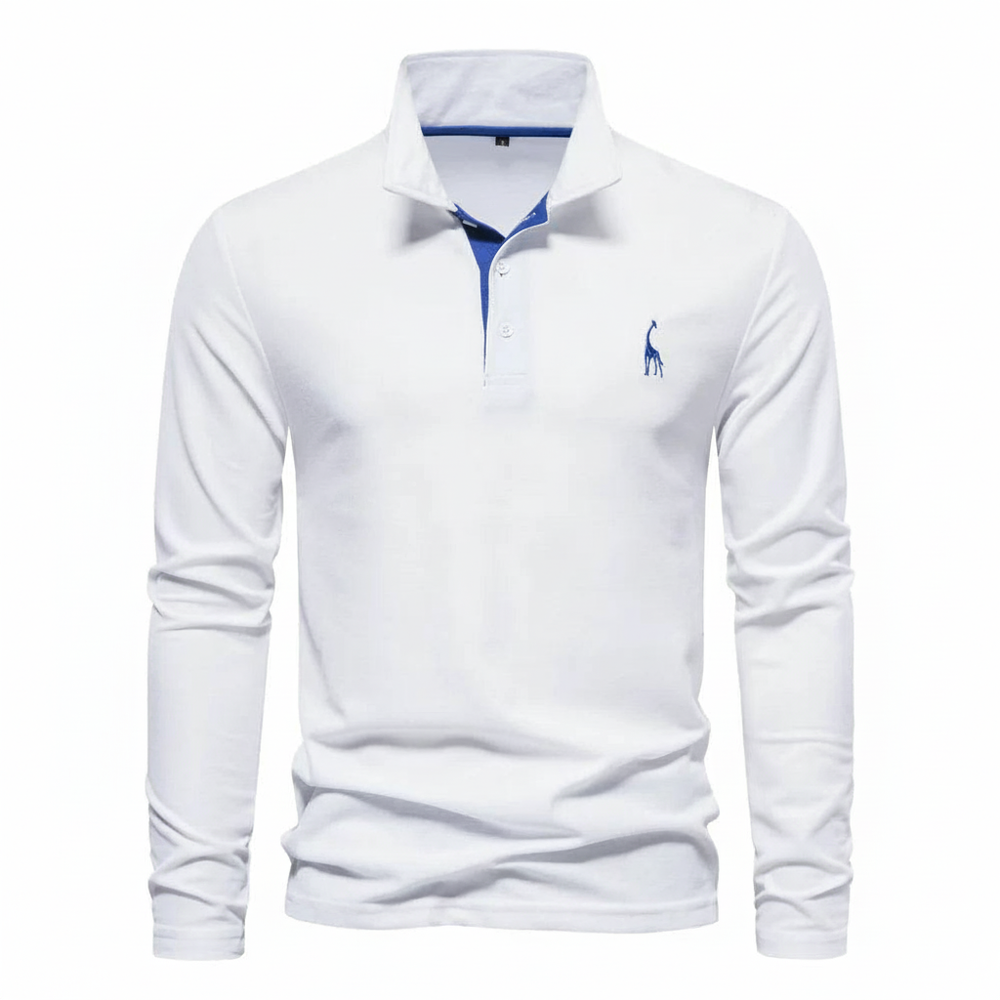 Axel | Men's Long Sleeve Polo Shirt Red