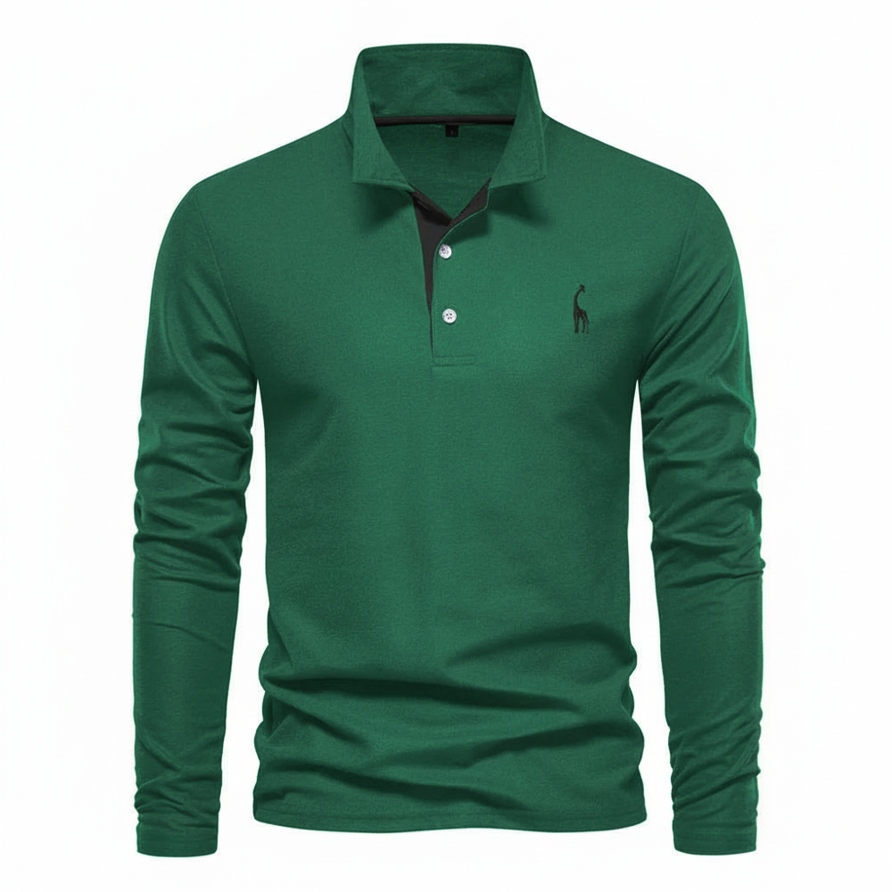 Axel | Men's Long Sleeve Polo Shirt Red