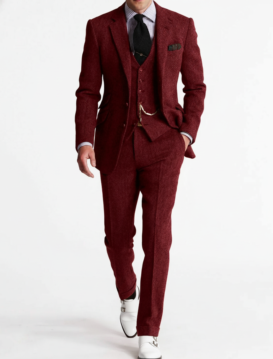 Axel | Men's Three Piece Suit Brown Tweed Tailored