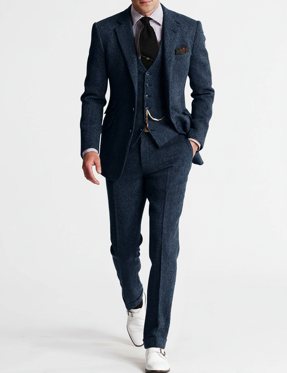 Axel | Men's Three Piece Suit Brown Tweed Tailored