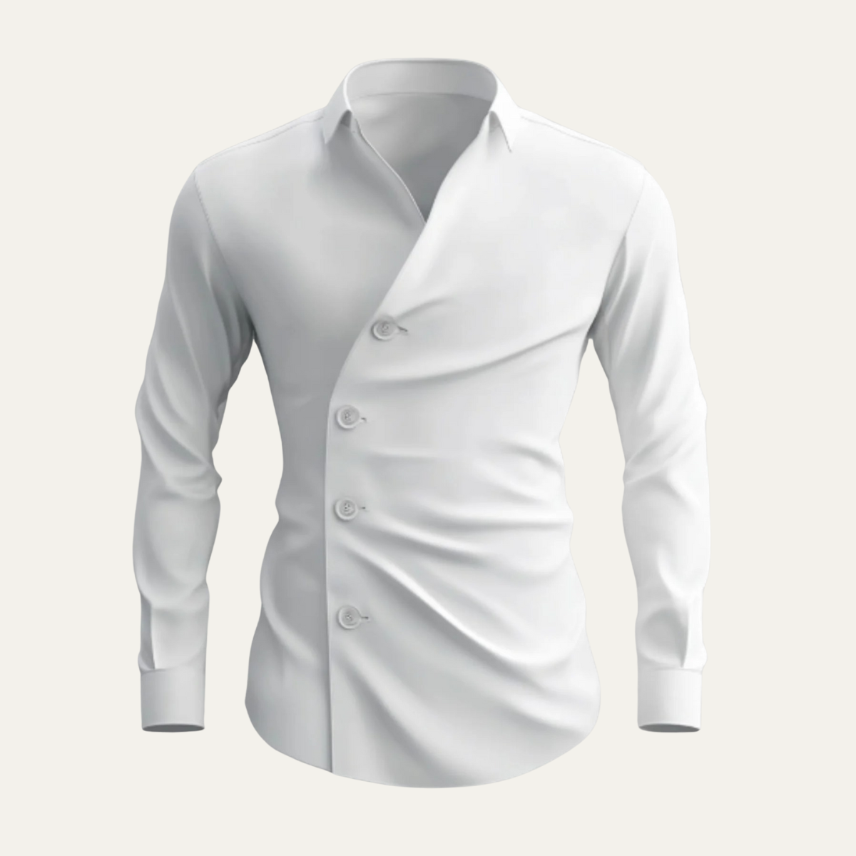 Axel | Men's Dress Shirt White Long Sleeve Button Up