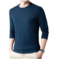 Dama Washington Nina men's crew neck knit sweater navy blue - front view
