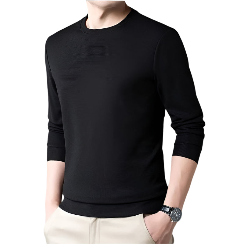 Nina | Men's Crew Neck Knit Sweater Navy Blue