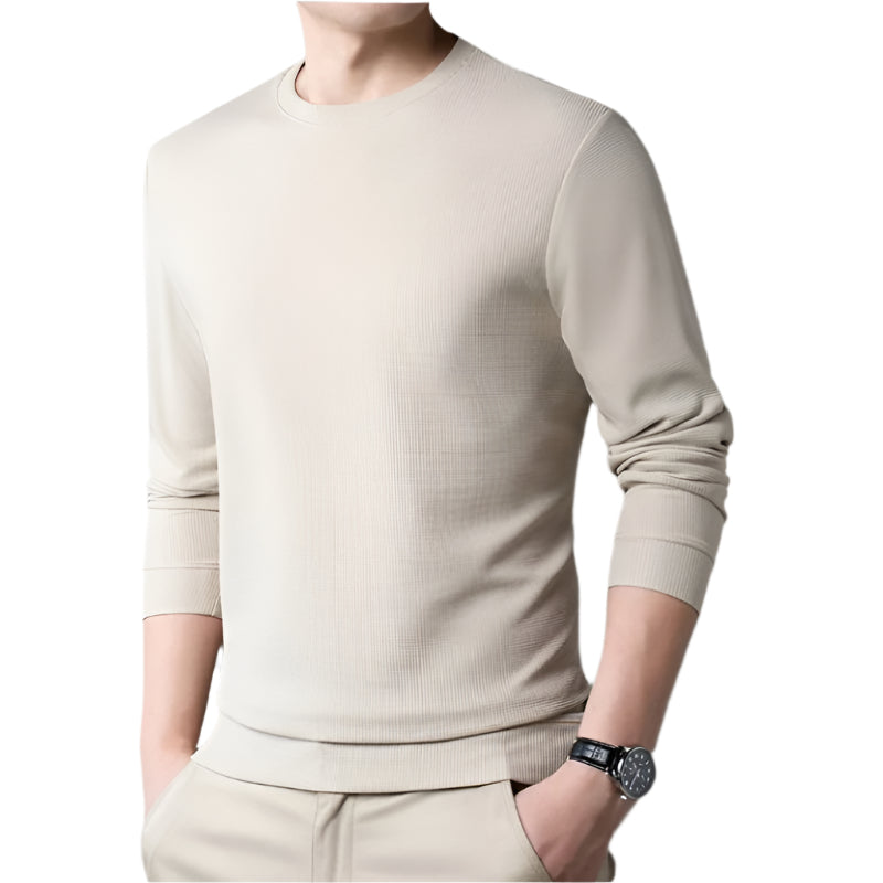 Nina | Men's Crew Neck Knit Sweater Navy Blue
