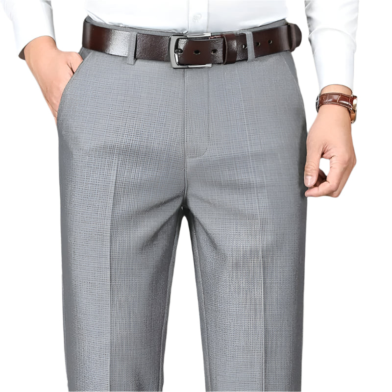 Rowan | Men's Tailored Dress Pants Gray Textured
