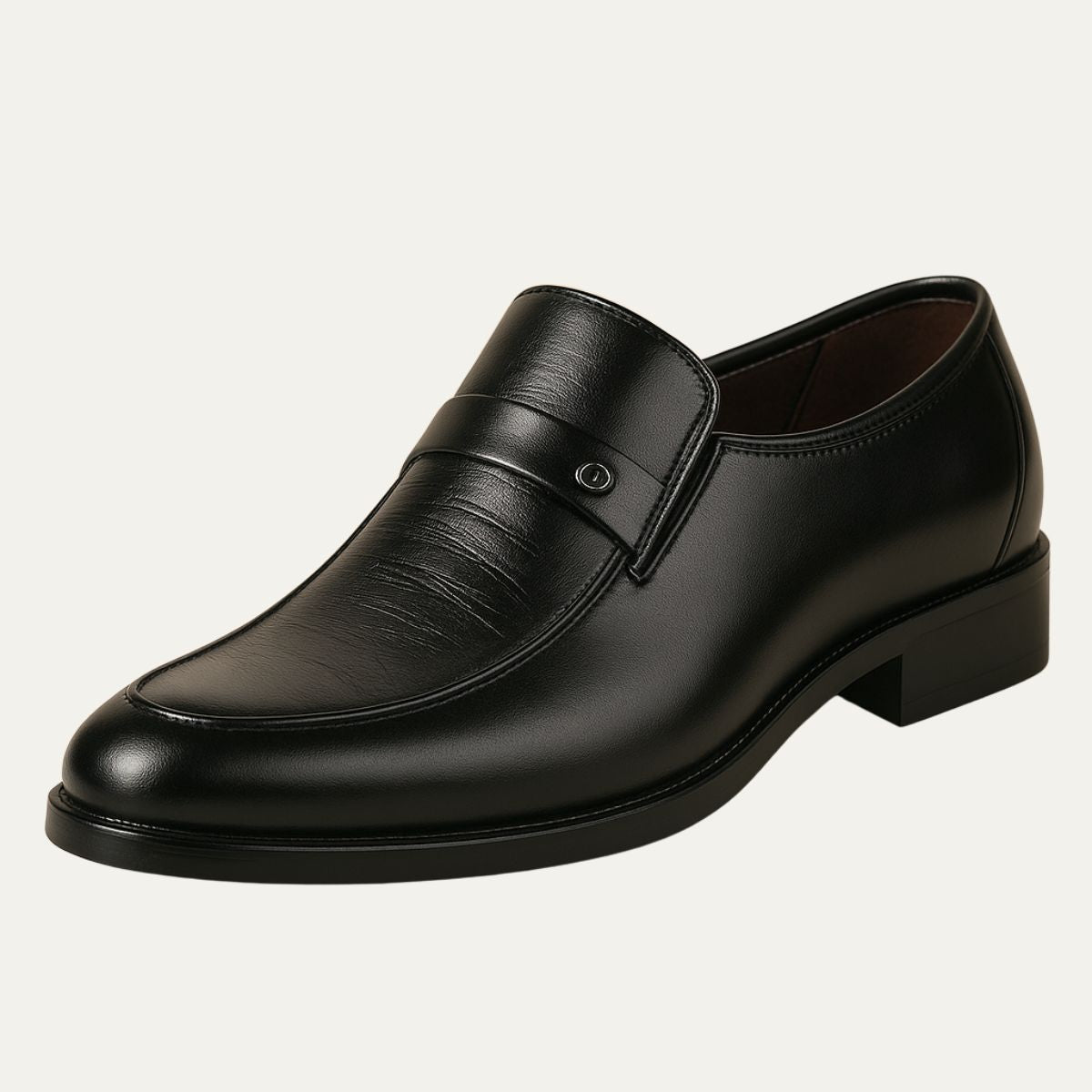 Beau | Men's Leather Loafer Brown Block Heel