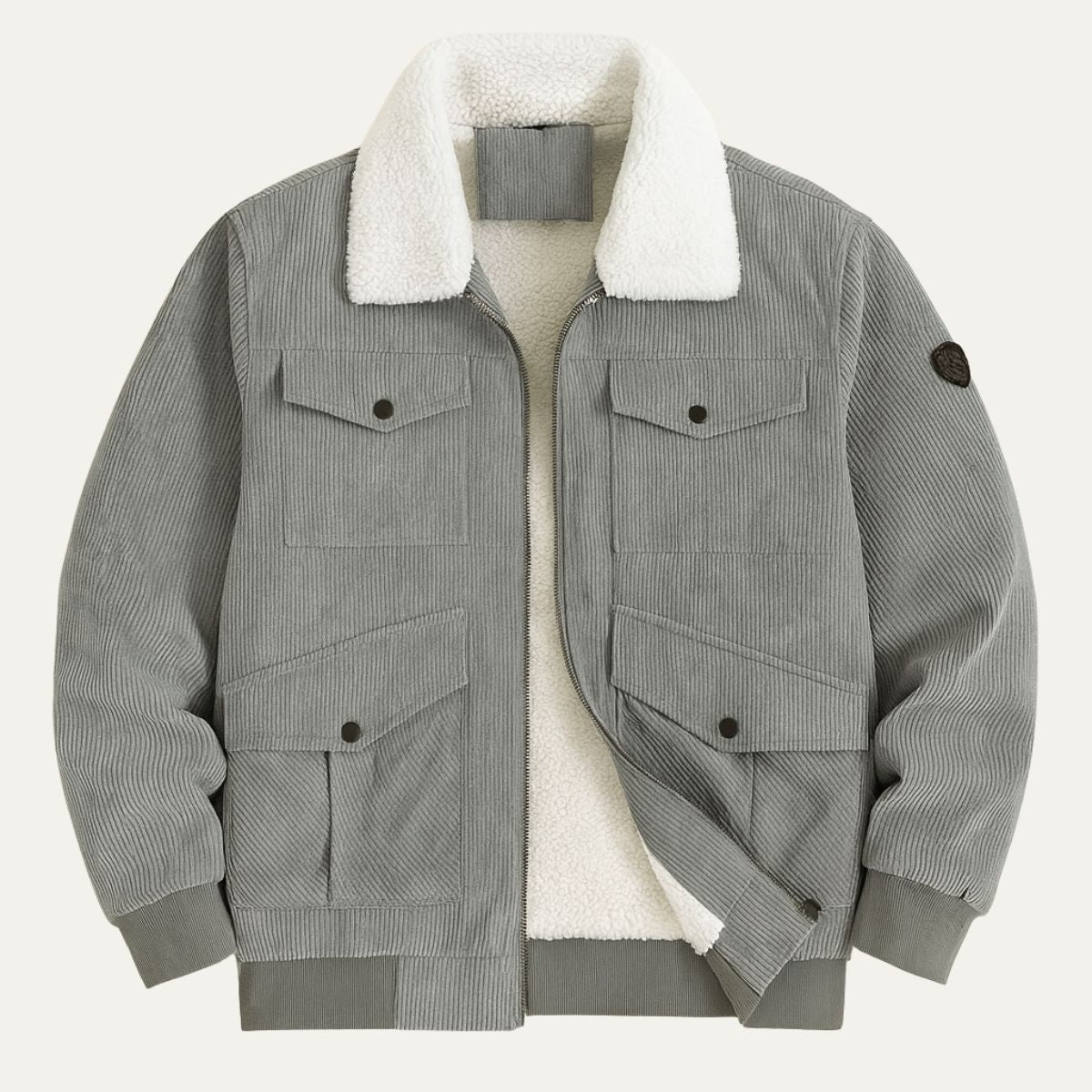 Blake | Men's Sherpa Lined Corduroy Jacket Camel