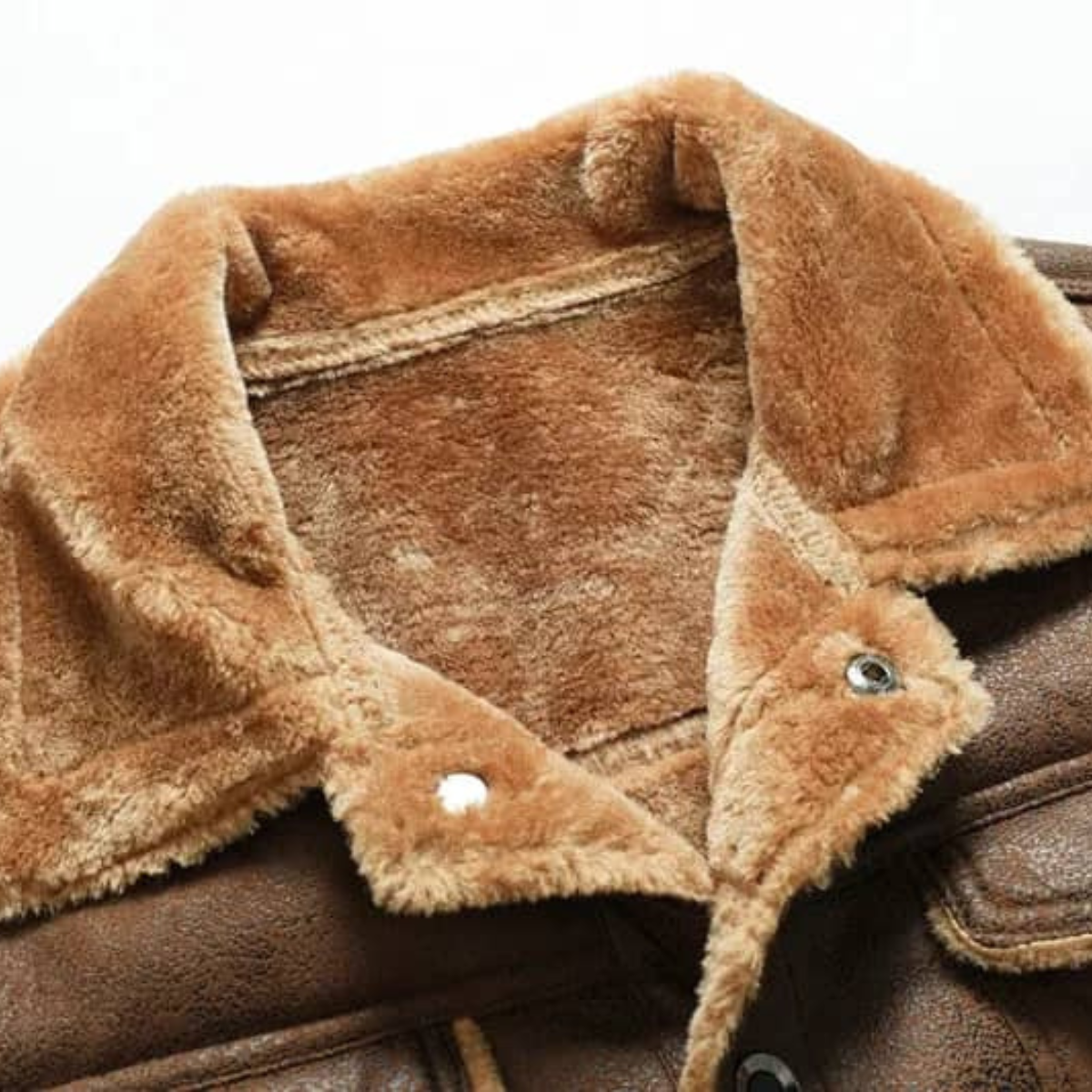 Axel | Men's Suede Sherpa Lined Moto Jacket Brown
