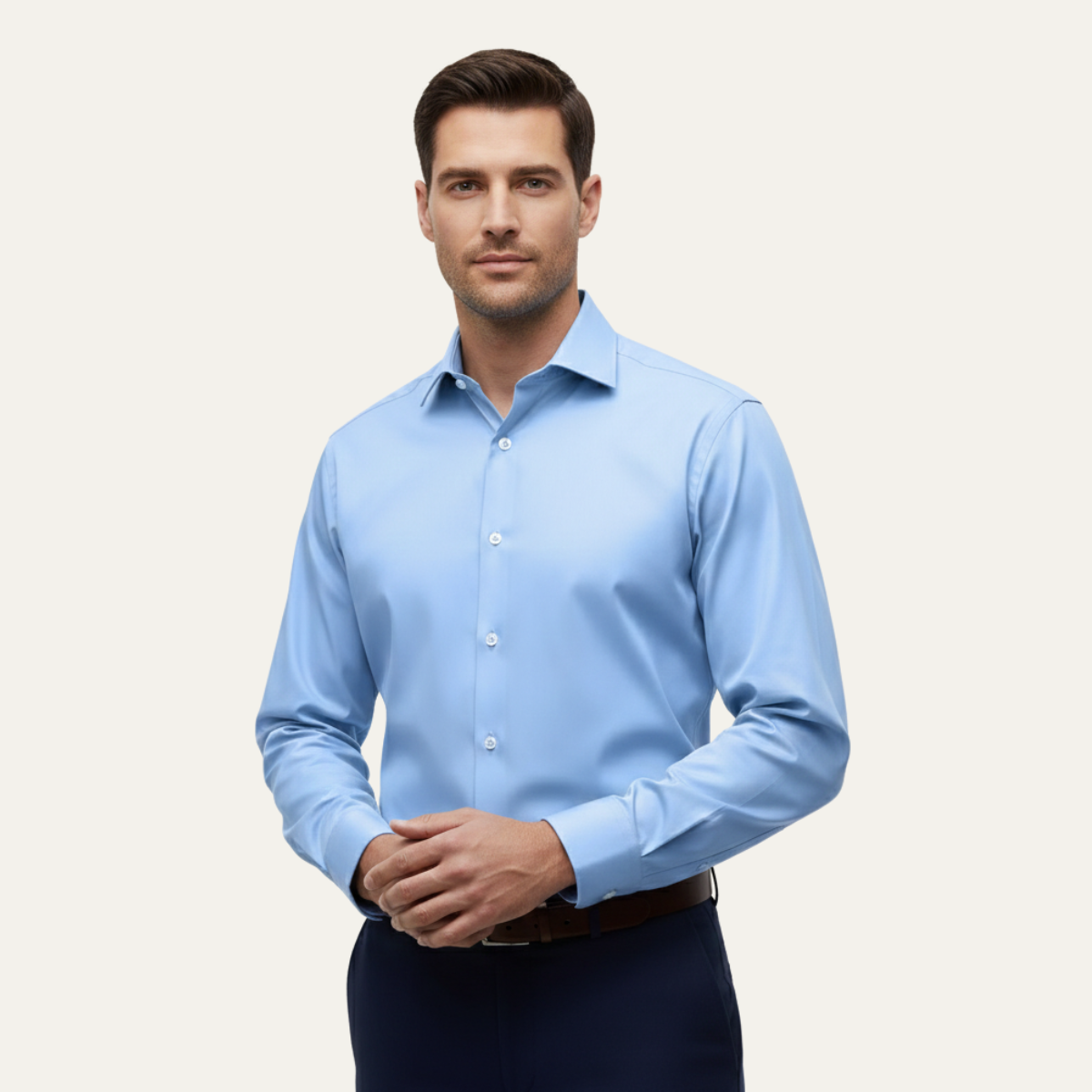 Luca | Men's Pink Dress Shirt Slim Fit Long Sleeve