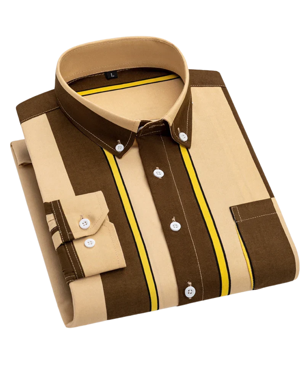 Axel | Men's Striped Button Up Shirt Black White