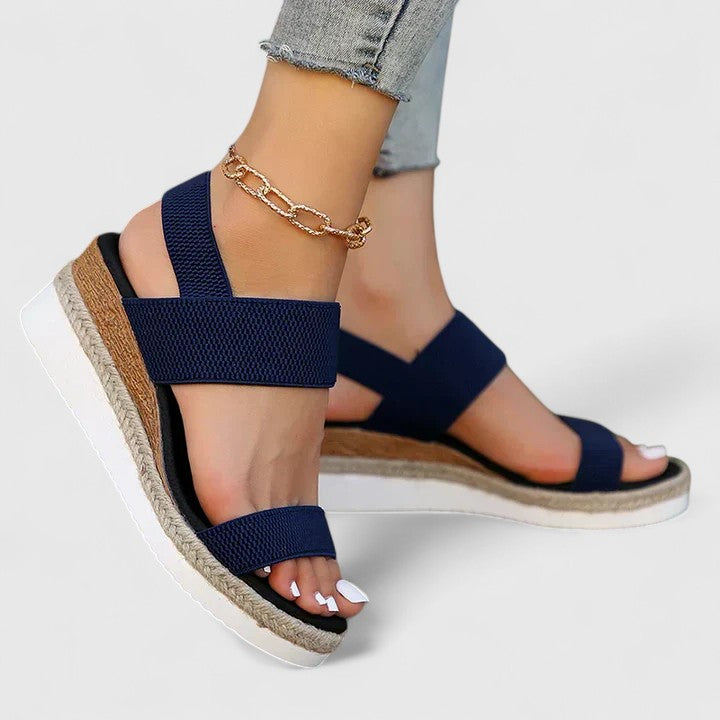 Rue | Women's Platform Sandals Cream Ankle Strap