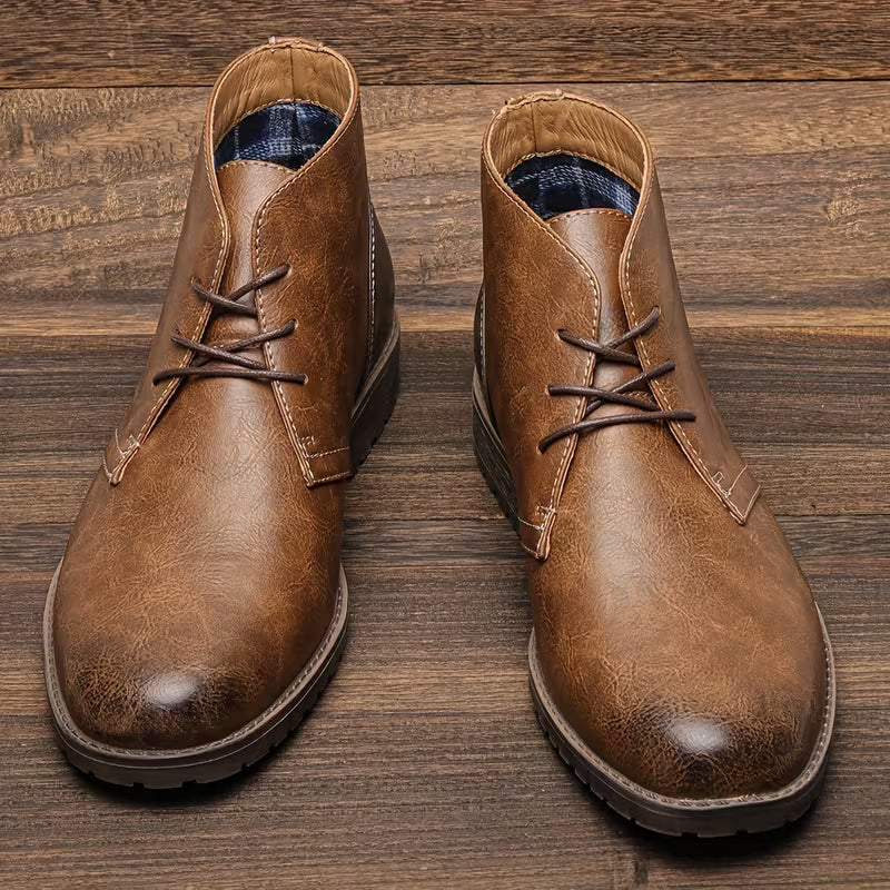 Rhys | Men's Leather Chukka Boot Brown Lace Up