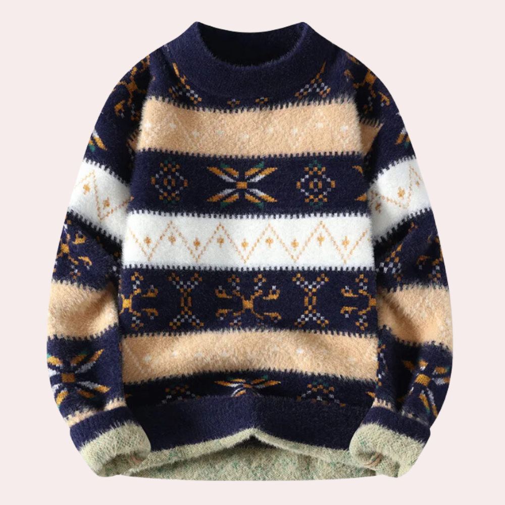 Dama Washington Ellis patterned crewneck sweater - front view