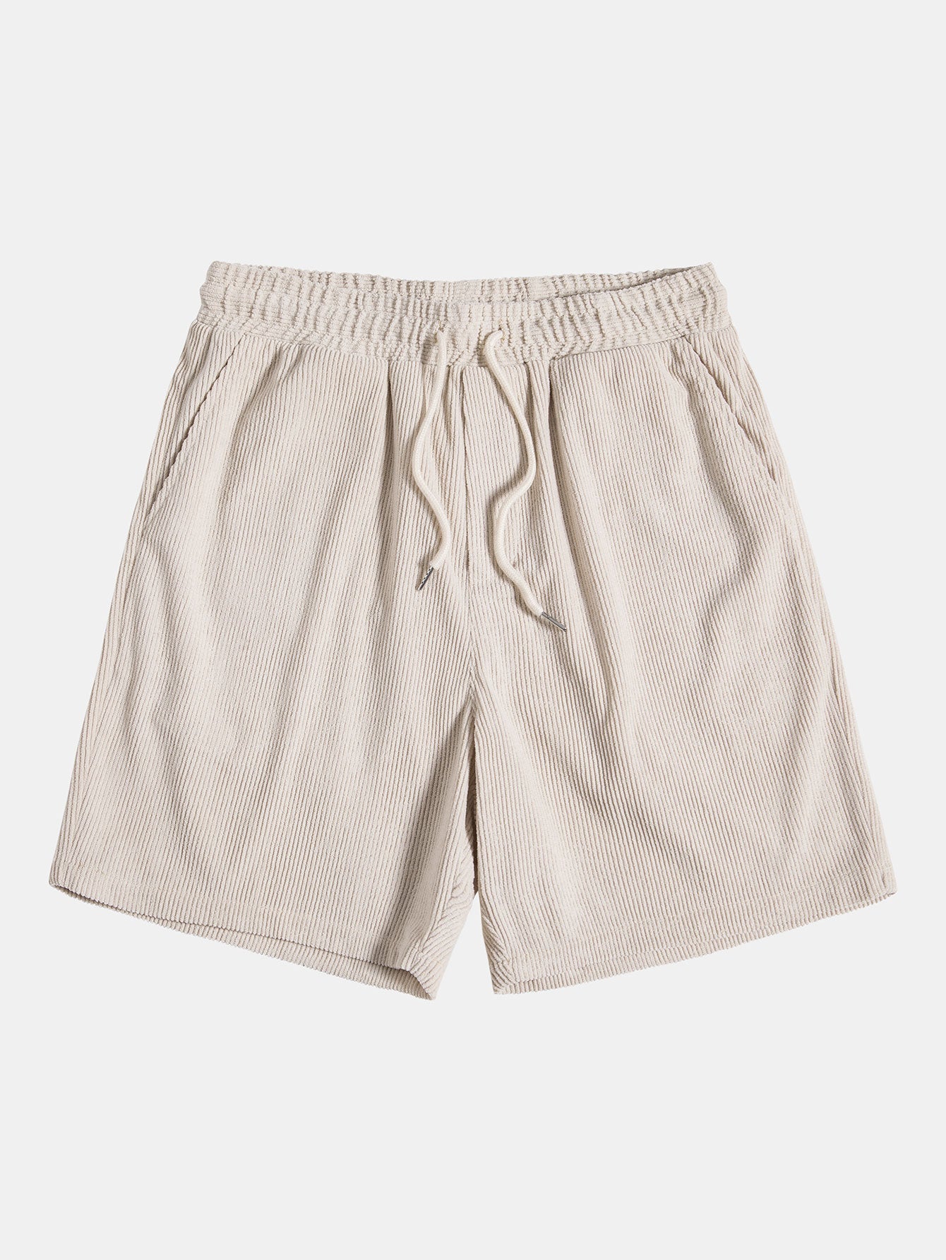 Cole | Men's Lounge Set Cream Ribbed Short Sleeve