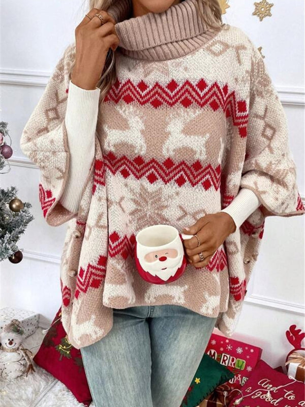 Dama Washington Renata women's oversized turtleneck poncho sweater - view 2