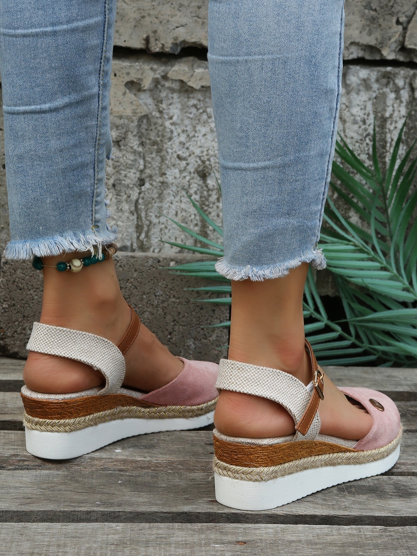 Esme | Women's Platform Espadrille Sandals Brown Ankle Strap