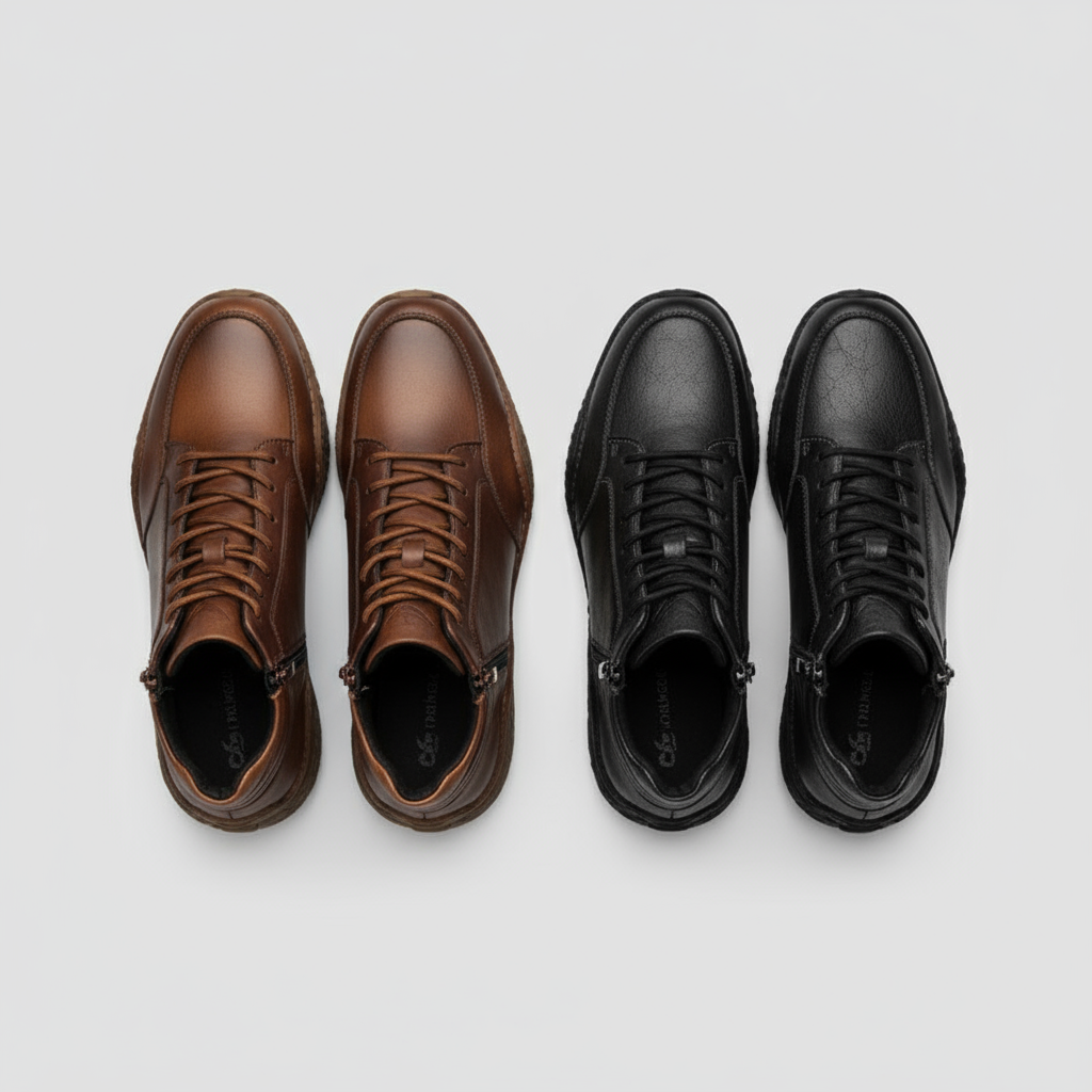 Kade | Men's Brown Leather Lace Up Boots