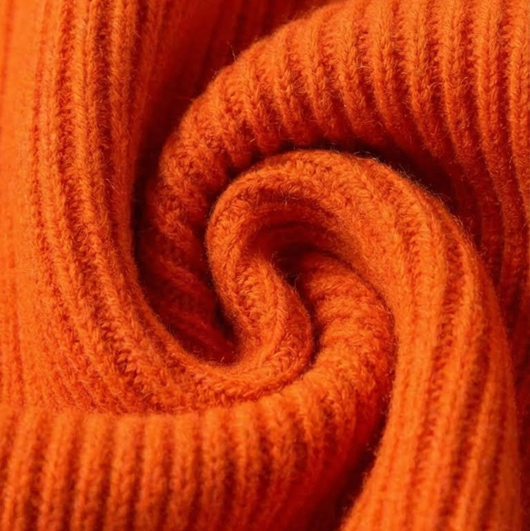 Stella | Women's Mock Neck Sweater Dress Orange