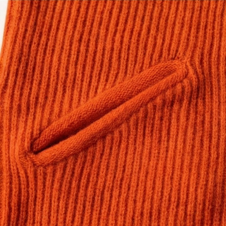 Stella | Women's Mock Neck Sweater Dress Orange