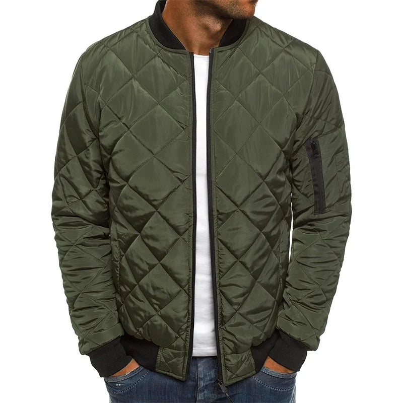 Dama Washington Donovan men's quilted bomber jacket - front view