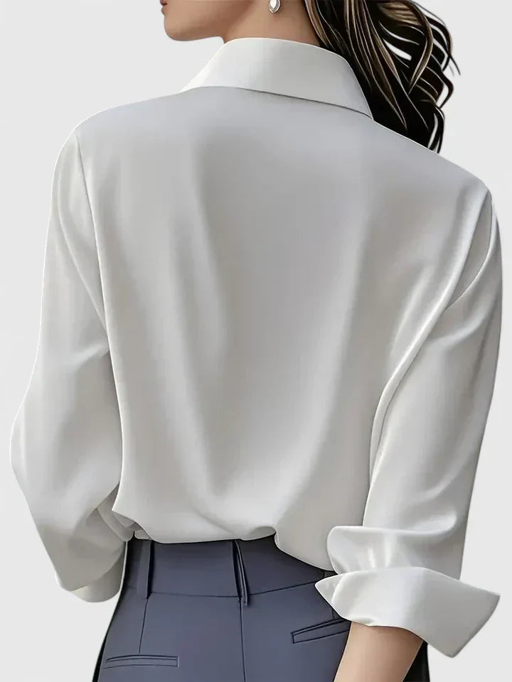 Mia | Women's Button Down Shirt Navy Long Sleeve