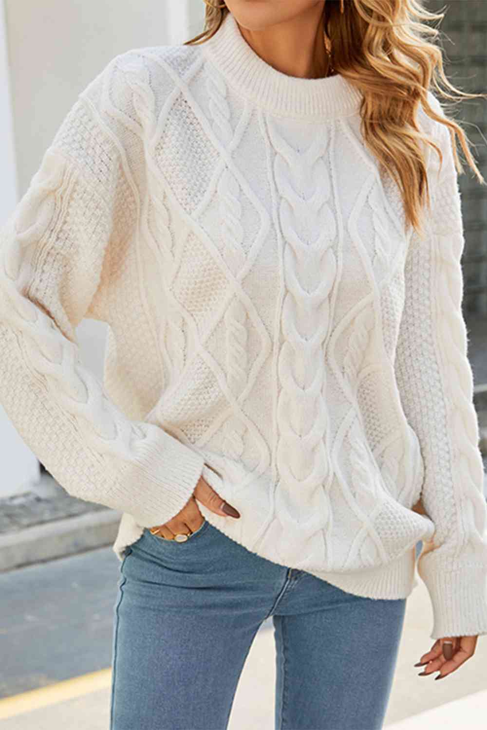Dama Washington Domenica women's oversized cable knit sweater - view 5