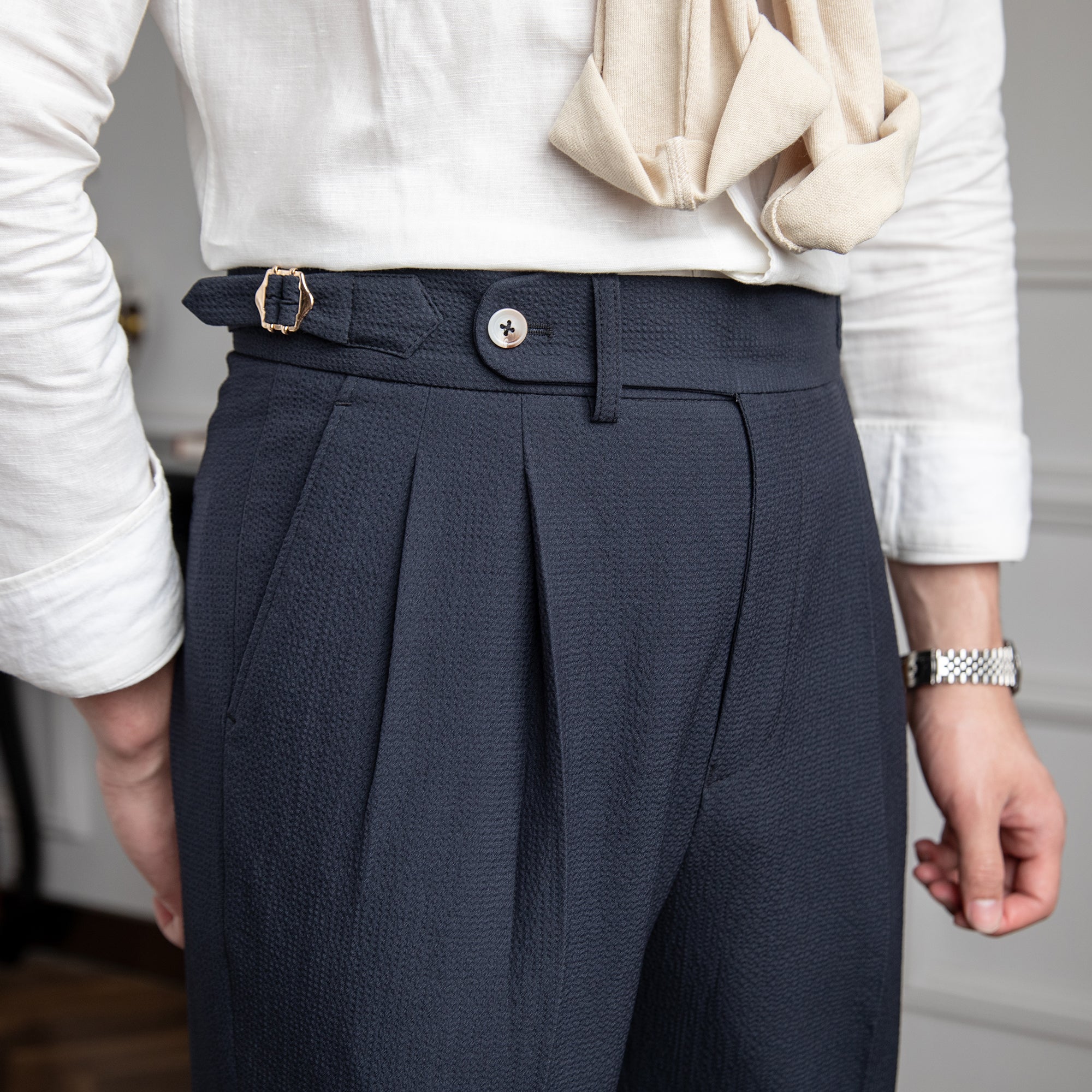 Dash | Men's Pleated Dress Pants Navy