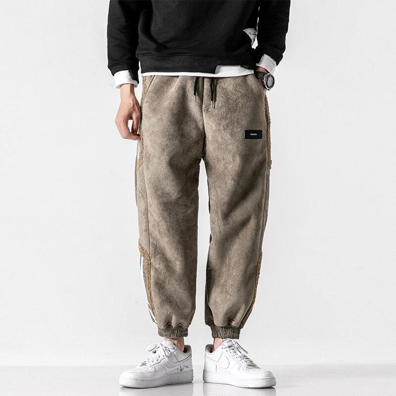 Orion | Men's Baggy Cargo Pants Beige Striped