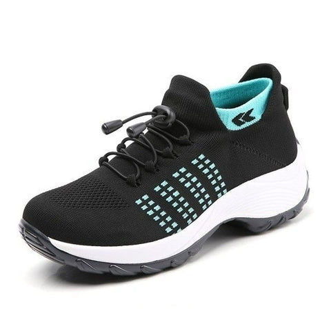 Vera | Women's Knit Walking Shoes Comfort Fit Navy Blue