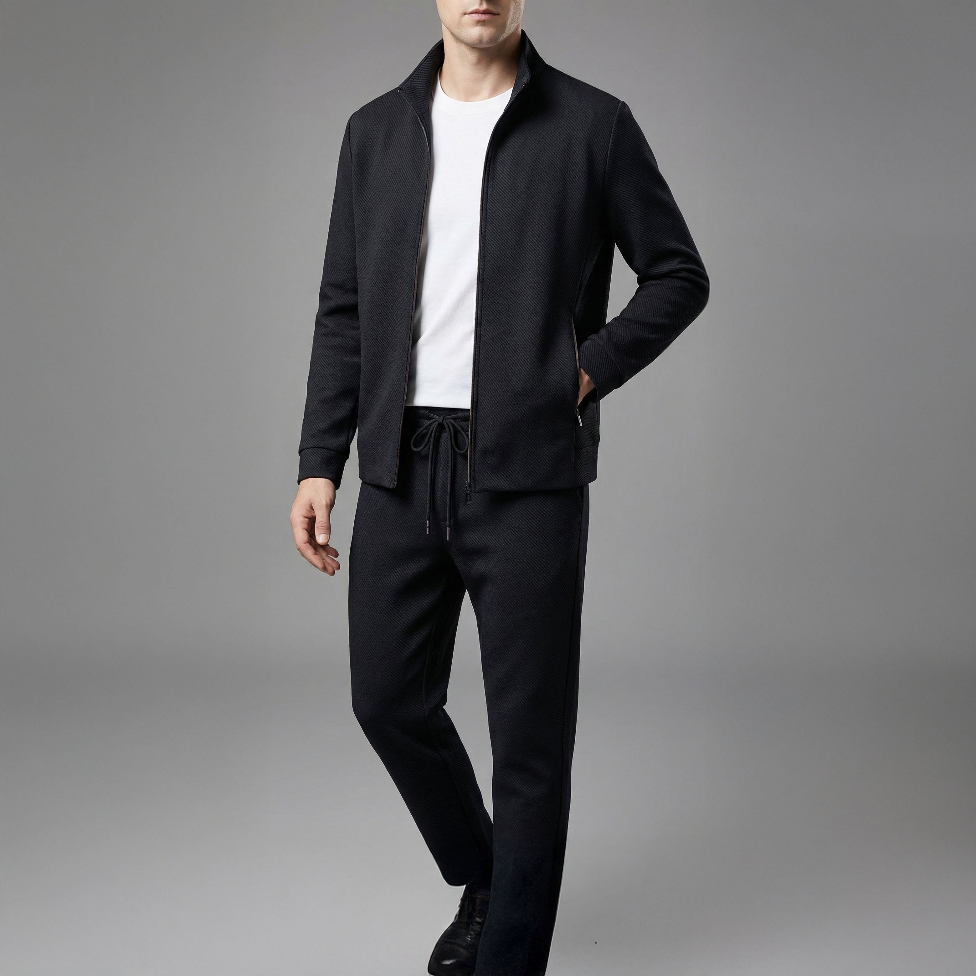 Nash | Men's Sweatsuit Navy Zip Up Jacket And Pants