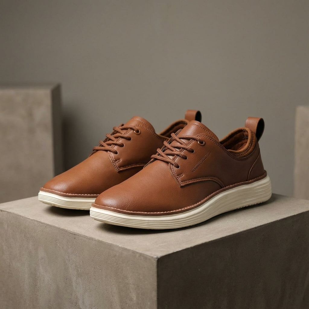 Tate | Men's Casual Lace Up Sneakers Navy White