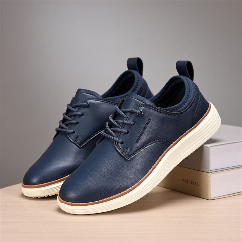 Tate | Men's Casual Lace Up Sneakers Navy White