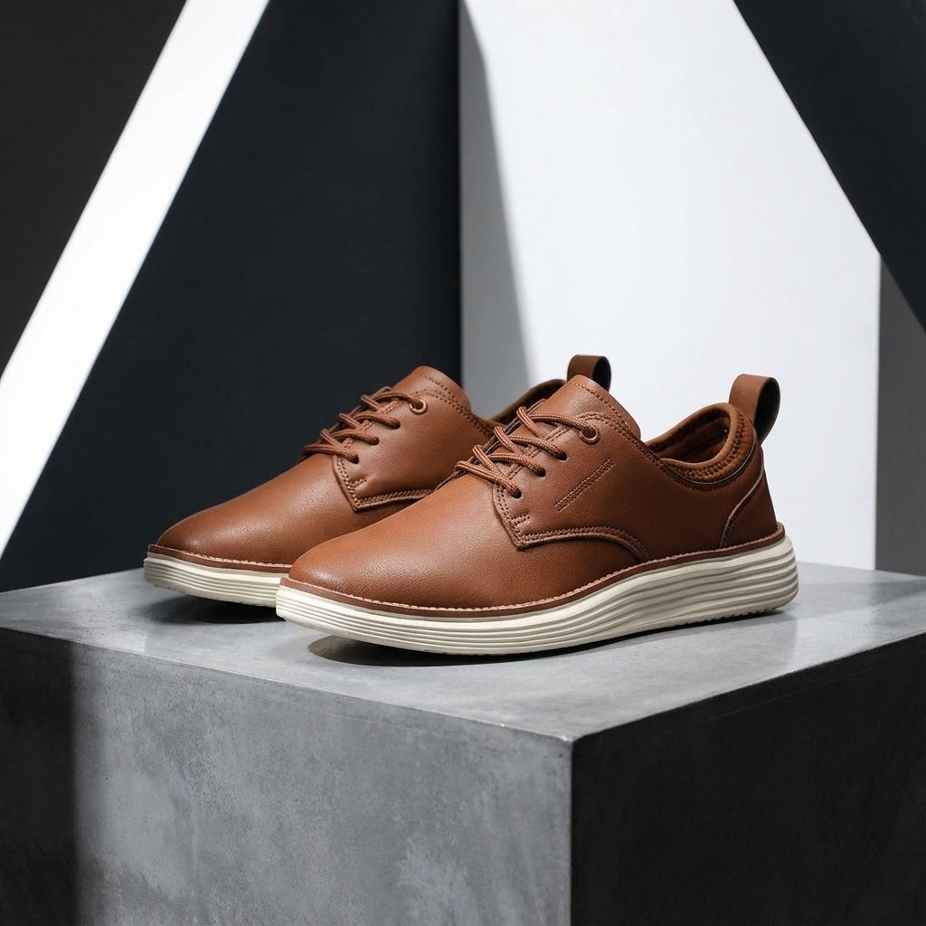 Tate | Men's Casual Lace Up Sneakers Navy White