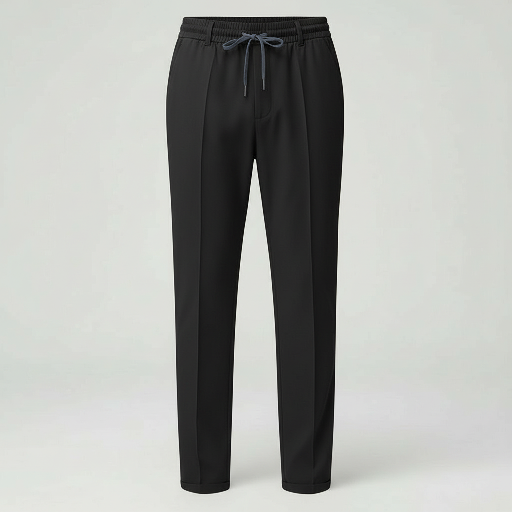 Luca | Men's Dress Pants Gray Elastic Waist Tailored