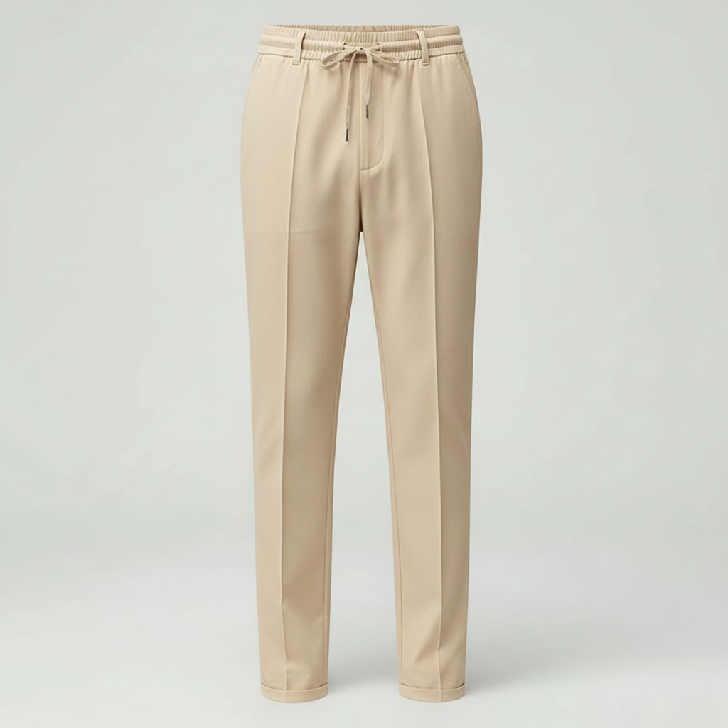 Luca | Men's Dress Pants Gray Elastic Waist Tailored