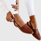 Dama Washington Camille women's woven loafer tan slip on flat - view 8