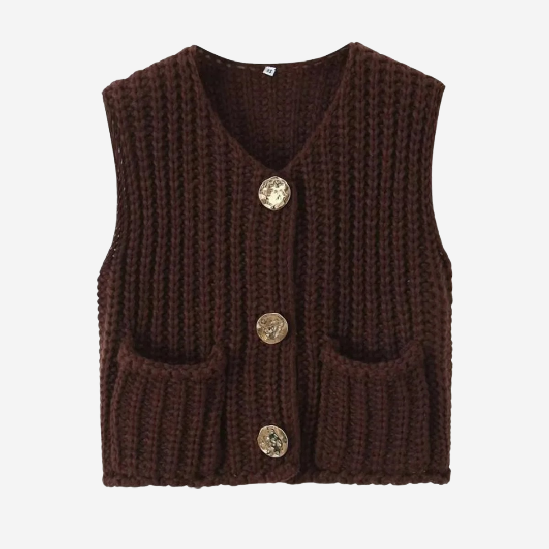 Dama Washington Desiree button front sweater vest - view 7