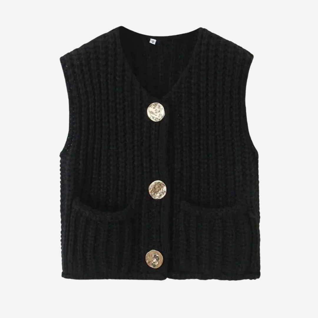 Dama Washington Desiree button front sweater vest - view 5