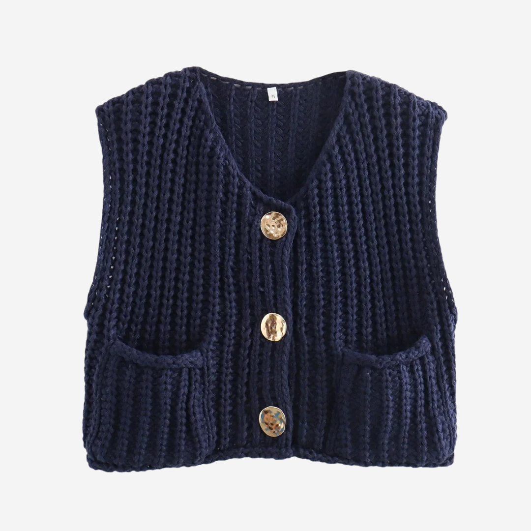 Dama Washington Desiree button front sweater vest - view 2