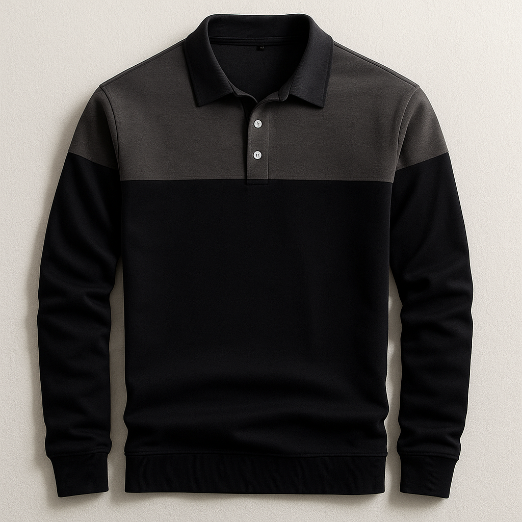 Grant | Men's Color Block Polo Shirt Gray Green