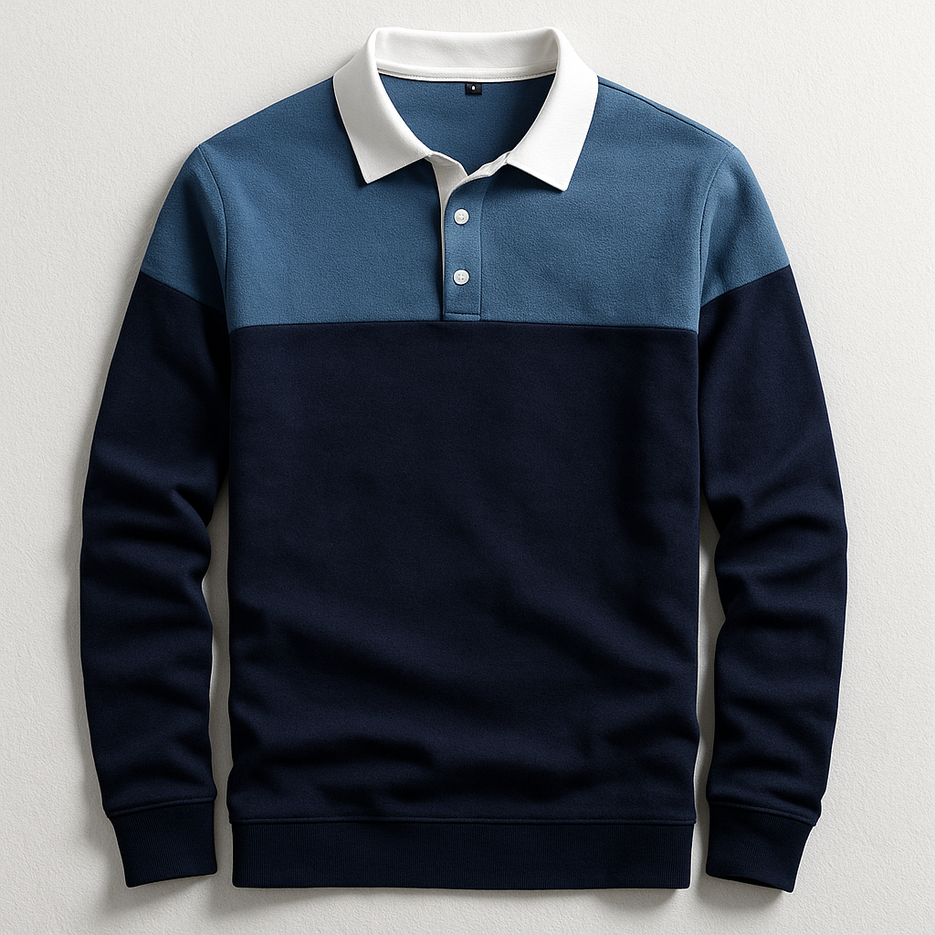 Grant | Men's Color Block Polo Shirt Gray Green