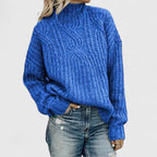 Dama Washington Margot women's cable knit sweater sage green crew neck - view 5